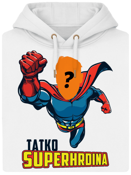 Tatko superhrdina unisex mikina premium Snowwhite