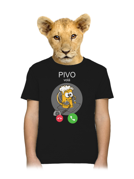 Pívo volá detské tričko Black
