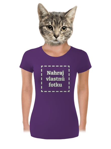 Vlastná potlač dámske tričko prémium Purple