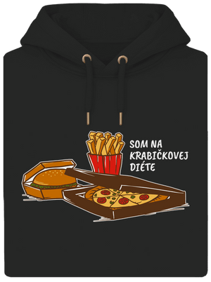 Krabičková diéta unisex mikina premium Dark Black