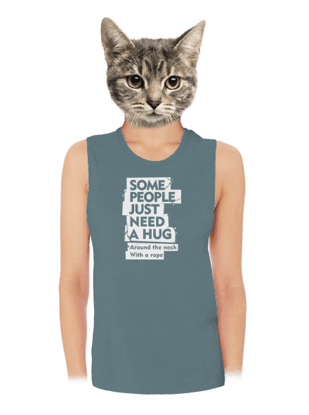 Hug around the neck dámske tielko voľné Heather Deep Teal