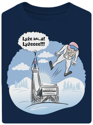 Lyže unisex tričko oversized Midnight Blue