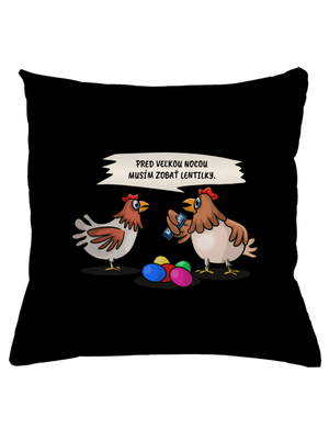 Sliepka pred Veľkou nocou vankúš Black