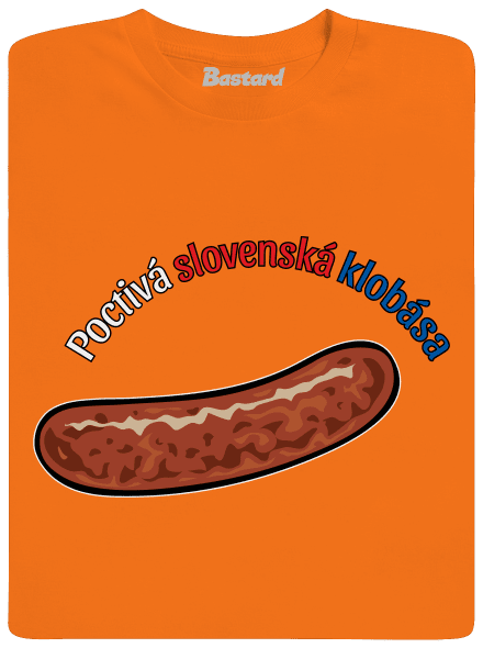 Poctivá buchta a klobása pánske tričko Orange
