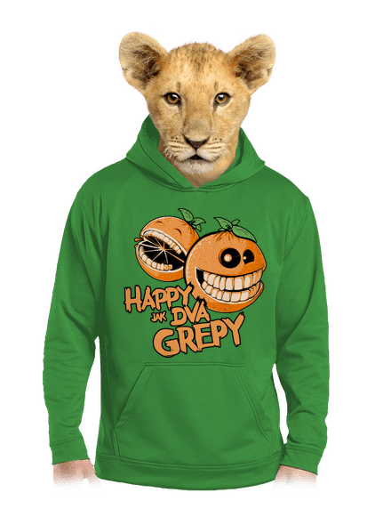 Happy grepy detská mikina klokanka Kelly Green AWD