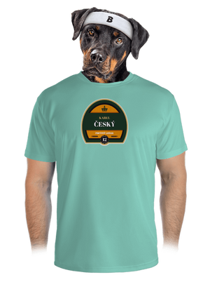 Pivná etiketa pánske športové tričko Mint Mal