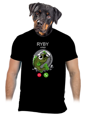 Ryby volají pánske tričko Black