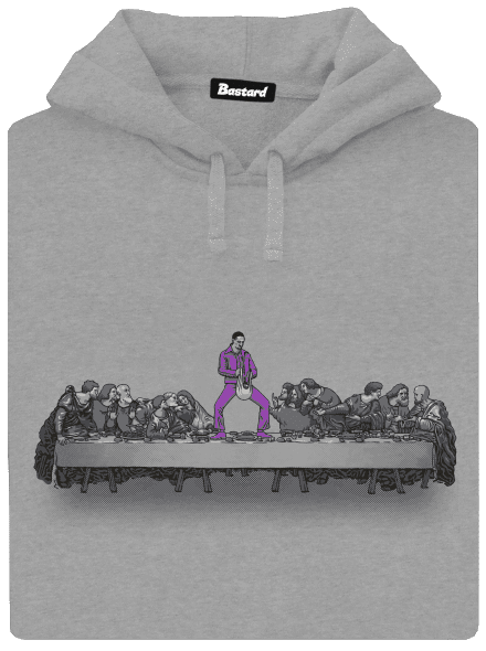 Jesus a Lebowski pánska mikina klokanka Light Melange