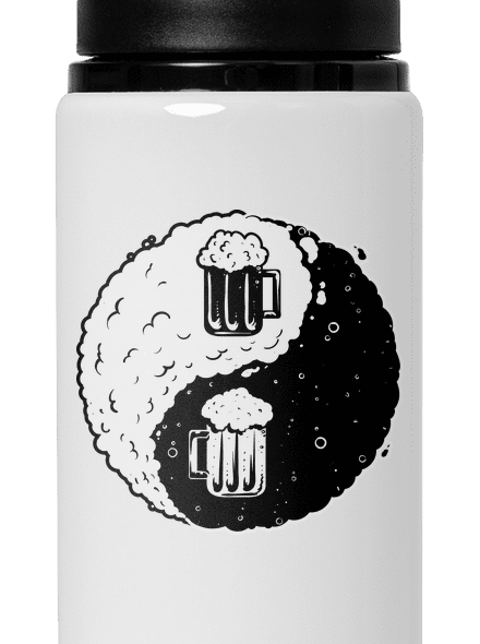 Jin Jang pivo flaša na vodu White