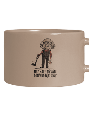 Neklidný bez kafe hrnček makronka Brown Macaron