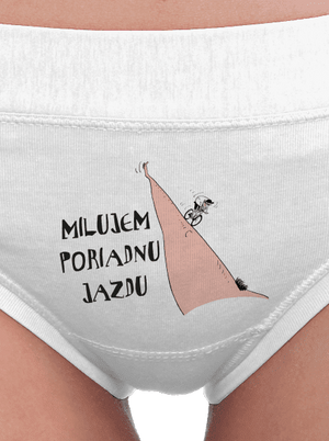 Milujem jazdu dámske nohavičky White