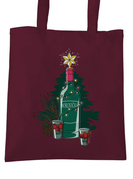 Vianočná borovička taška Burgundy