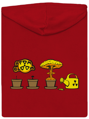 Atom bloom pánska mikina na zips Red