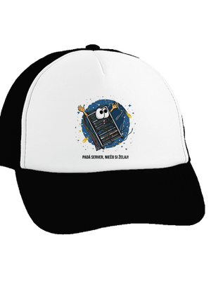 Padá server šiltovka truckerka Black cap