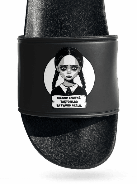 Nie som smutná šľapky Black