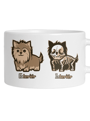 Teriér hrnček makronka White