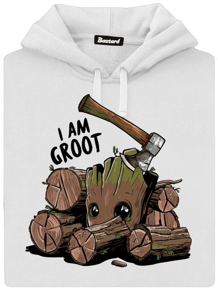 I Am Groot dámska mikina klokanka White