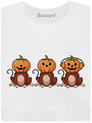 Halloween opičky dámske tričko s lemom White