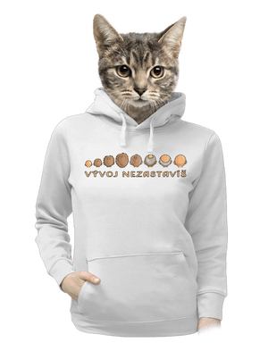 Vývoj nezastavíš dámska mikina klokanka White