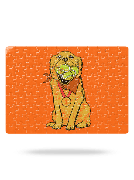Zlatý retriever puzzle White