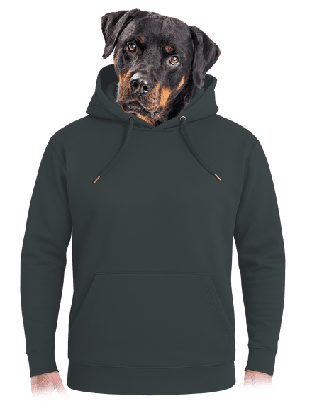 Bez potlače unisex mikina premium Charcoal