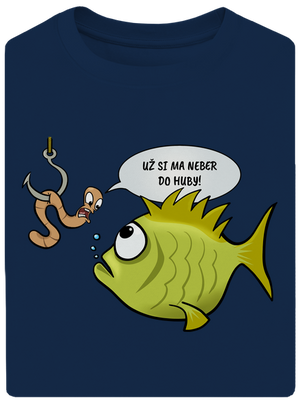 Ryba a dážďovka unisex tričko oversized Midnight Blue