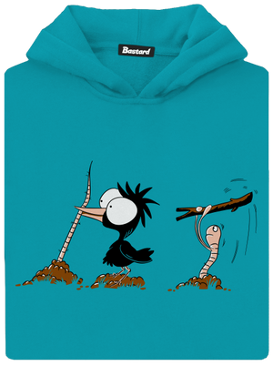 Nesprávny koniec detská mikina klokanka Hawaiian Blue