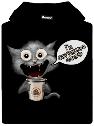 I’m coffeeling good detská mikina klokanka Black