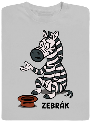 Zebrák pánske tričko Pacific Grey