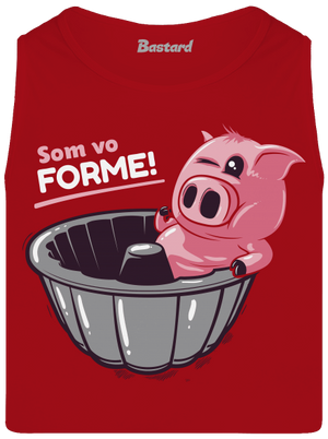 Vo forme pánske tielko Red