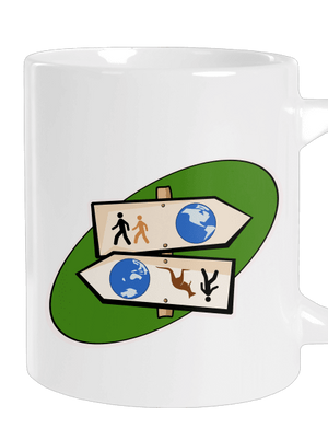 Diaľkový pochod veľký hrnček White