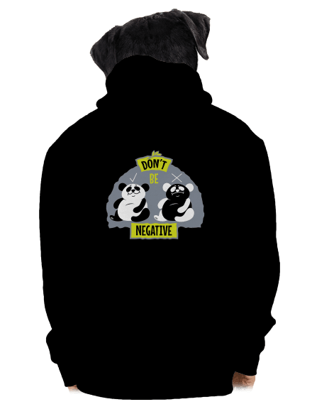 Don't be negative pánska mikina na zips Black