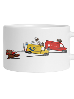 Santa se soby hrnček makronka White