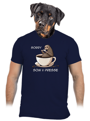 V presse pánske tričko Navy