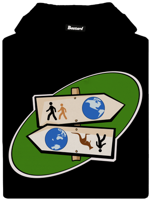 Diaľkový pochod pánska mikina klokanka Black