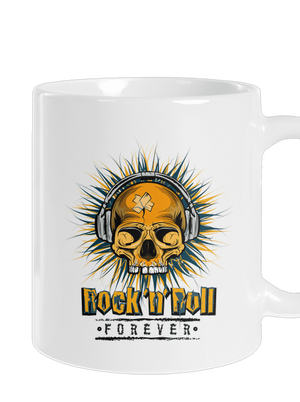 Rock'n'Roll forever klasický hrnček White