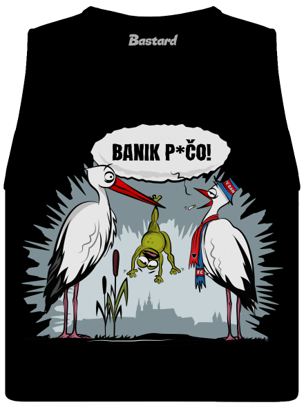 Banik p*čo! dámske tielko voľné Black