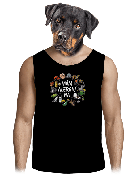 Mám alergiu na... + fix pánske tielko Black