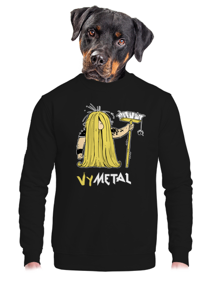 Metalista unisex mikina bez kapucne Black