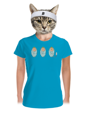 AI baby dámske športové tričko Blue Atol