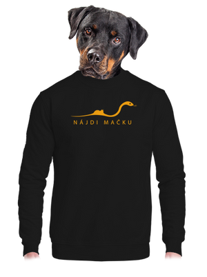 Nájdi mačku unisex mikina bez kapucne Black