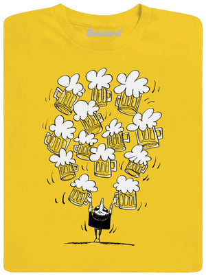 Šťastný pivár pánske tričko Gold