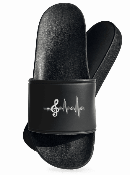 Žijem muzikou šľapky Black