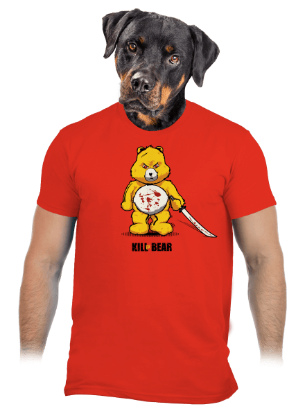 Killer bear pánske tričko Fiery Red