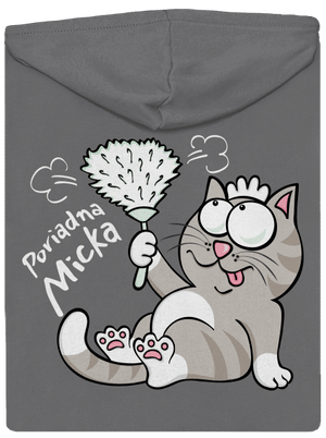 Macko a Micka dámska mikina na zips Steel Gray