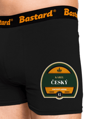 Pivná etiketa boxerky Black