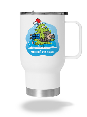 Veselé Vianoce termohrnček White