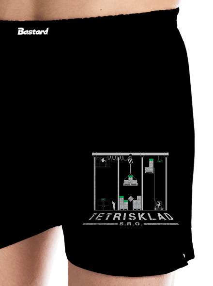 Tetrisklad pánske trenky Black