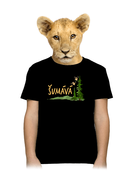 Šumává detské tričko Black