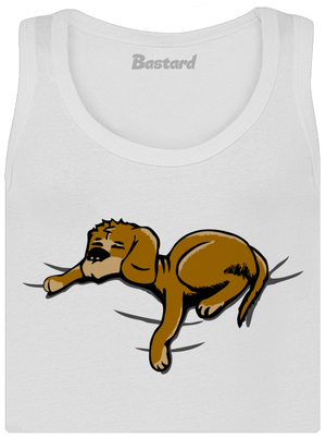 Spiaci pes dámske tielko klasické White